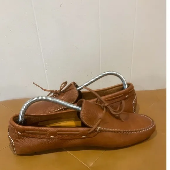 Cole Haan Leather Loafers Driving Moccasins Boat Shoes Brown Mens Size 9.5