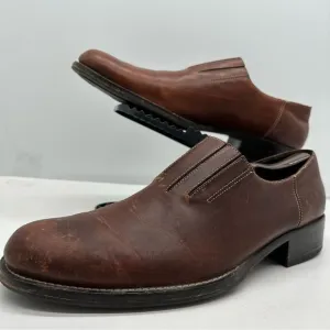 Cole Haan Loafers Mens 13 Cognac Leather Slip On Dress Shoes Casual Heeled