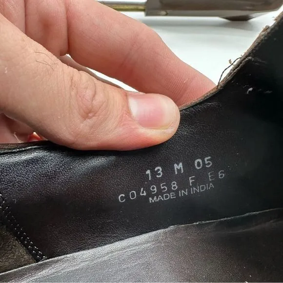 Cole Haan Loafers Mens 13 Cognac Leather Slip On Dress Shoes Casual Heeled