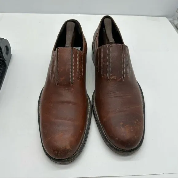 Cole Haan Loafers Mens 13 Cognac Leather Slip On Dress Shoes Casual Heeled