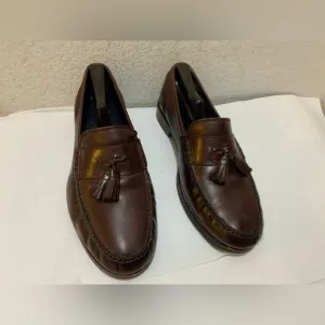 Cole Haan Maine Pinch Classic  Brown Leather Tassel Loafers Mens Size US 9.5 W