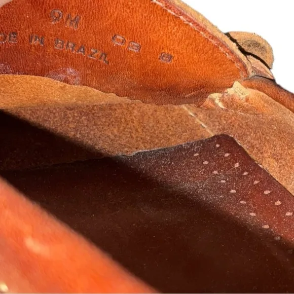 Cole Haan Men Hard Bottom Slip On Buckle Dress Casual Loafers Brown 9