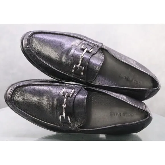Cole Haan Nik Air Men's Horsebit Loafers Dress Shoes Size 11.5 Leather Black