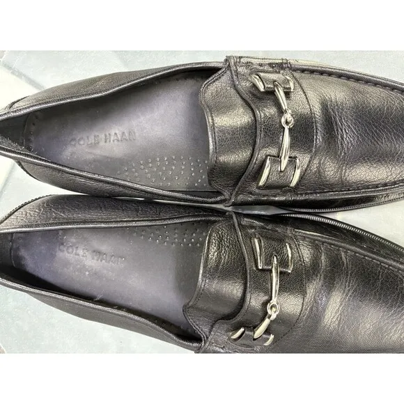 Cole Haan Nik Air Men's Horsebit Loafers Dress Shoes Size 11.5 Leather Black