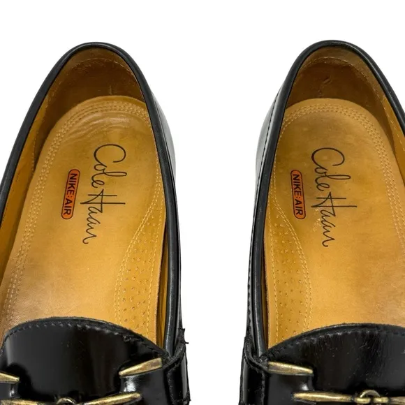 Cole Haan Nike Air American Classics Bit Loafers Black Leather Size 10.5M Men's