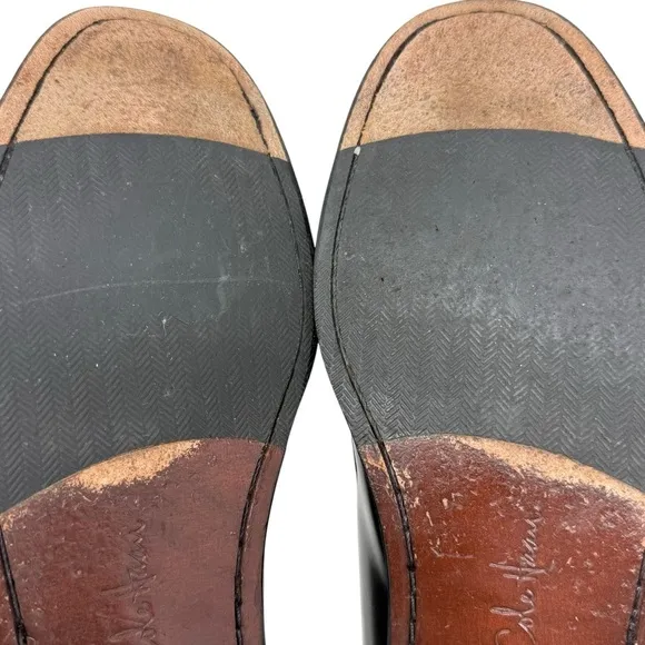 Cole Haan Nike Air American Classics Bit Loafers Black Leather Size 10.5M Men's
