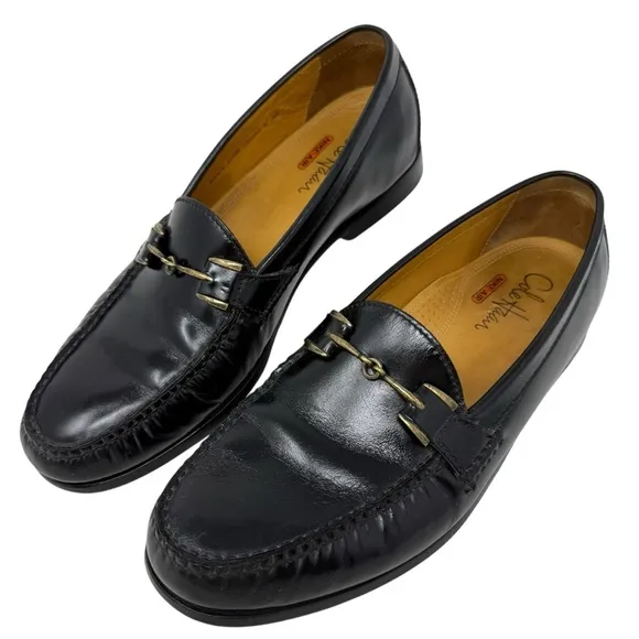 Cole Haan Nike Air American Classics Bit Loafers Black Leather Size 10.5M Men's