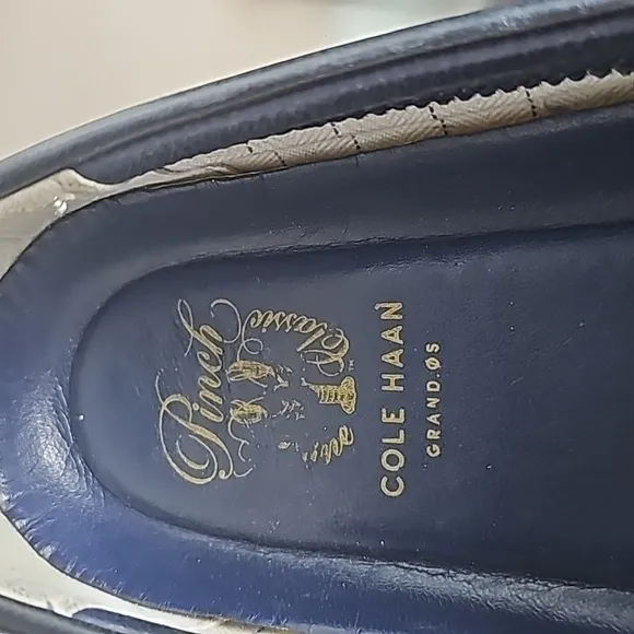 Cole Haan Pinch Maine Classic GrandOs Blue Leather Penny Loafers 9.5 Boat Preppy