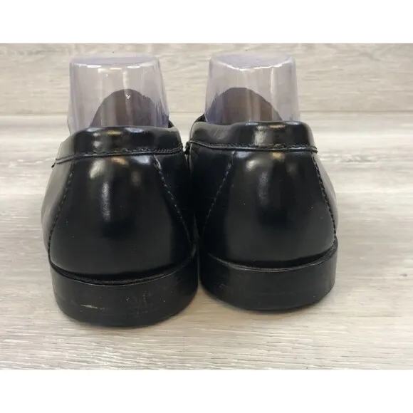 Cole Haan  Pinch Tassel 03506 Loafers Mens 10D Black Leather Moc Toe Dress Shoes