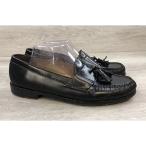 Cole Haan  Pinch Tassel 03506 Loafers Mens 10D Black Leather Moc Toe Dress Shoes