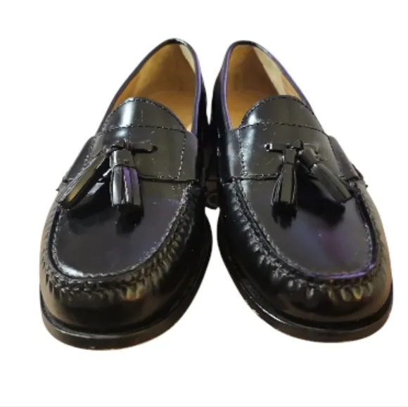 Cole Haan Pinch Tassel Loafers Dress Shoes Mens 9.5 D Burgundy Leather Old Money