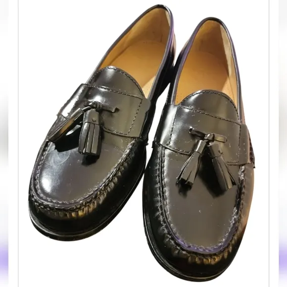 Cole Haan Pinch Tassel Loafers Dress Shoes Mens 9.5 D Burgundy Leather Old Money