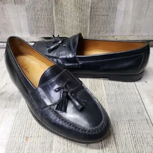 COLE HAAN Pinch Tassel Loafers Men's 10.5 3E Wide Black Leather Dress Slip On