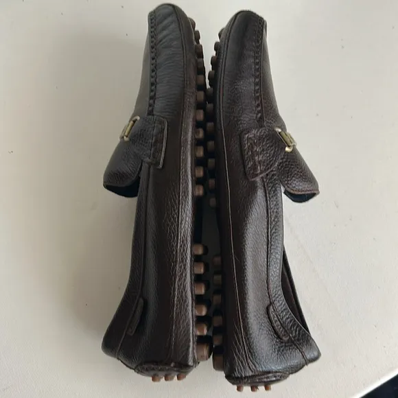 Cole Haan Provincetown Chocolate BrownPebbled Leather Drivers