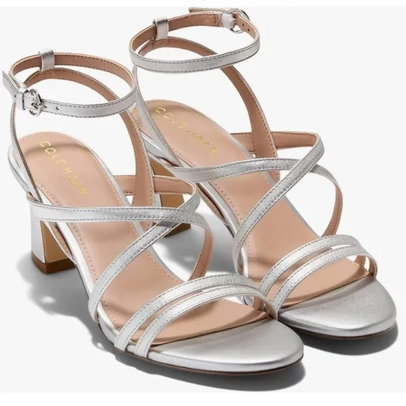 Cole Haan Sandals, Silver, NWOB, size 8.5