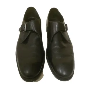 Cole Haan Shoes Men's Size 11.5M Versace Monk Strap Black Leather Dress Loafers