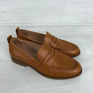 Cole Haan Stassi Penny Loafers Women 8.5 Pecan Leather Classic Preppy Neutral