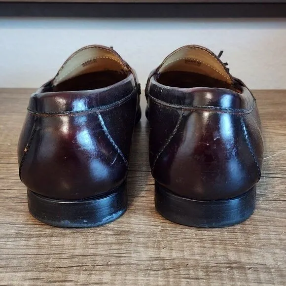 Cole Haan Tassel Men's Loafers Dress Shoes Size 10.5 Burgundy