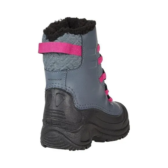 Columbia Bugaboot Celsius Snow Boots Kids Girls 11 Gray Pink NEW