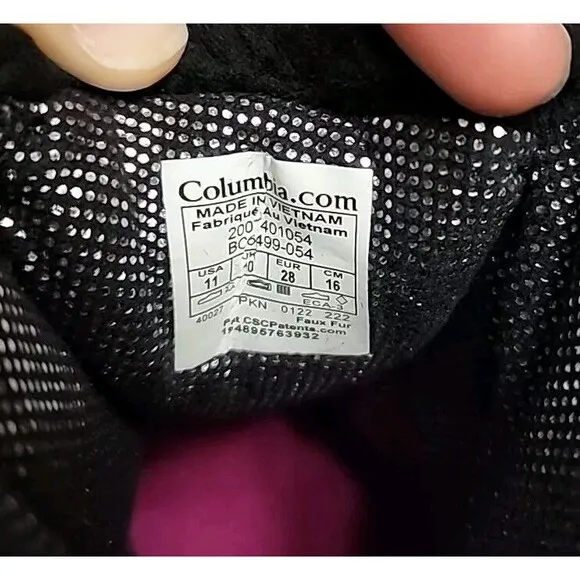 Columbia Bugaboot Celsius Snow Boots Kids Girls 11 Gray Pink NEW