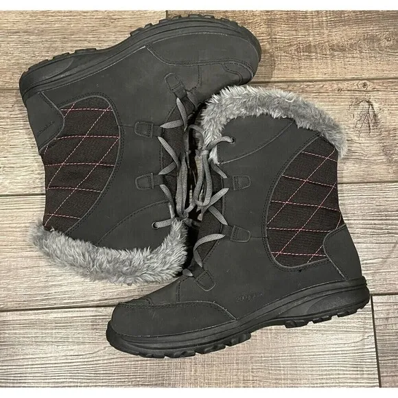 Columbia Ice Maiden II Faux Fur Lined Winter Snow Boots BY1331-011 Girls Youth 6