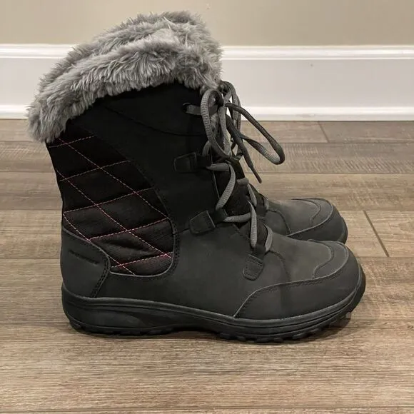 Columbia Ice Maiden II Faux Fur Lined Winter Snow Boots BY1331-011 Girls Youth 6
