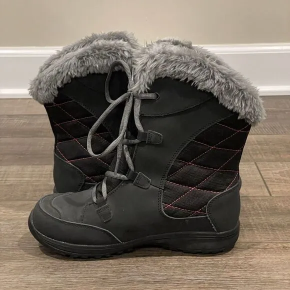 Columbia Ice Maiden II Faux Fur Lined Winter Snow Boots BY1331-011 Girls Youth 6