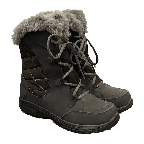 Columbia Ice Maiden II Faux Fur Lined Winter Snow Boots BY1331-011 Girls Youth 6