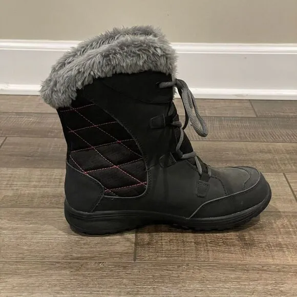 Columbia Ice Maiden II Faux Fur Lined Winter Snow Boots BY1331-011 Girls Youth 6
