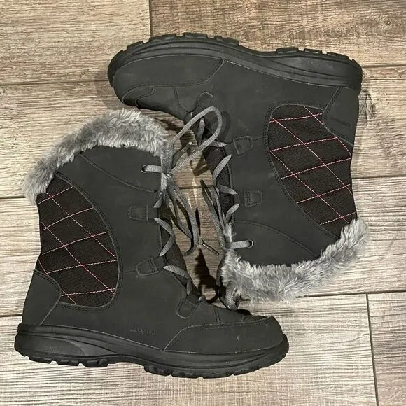 Columbia Ice Maiden II Faux Fur Lined Winter Snow Boots BY1331-011 Girls Youth 6