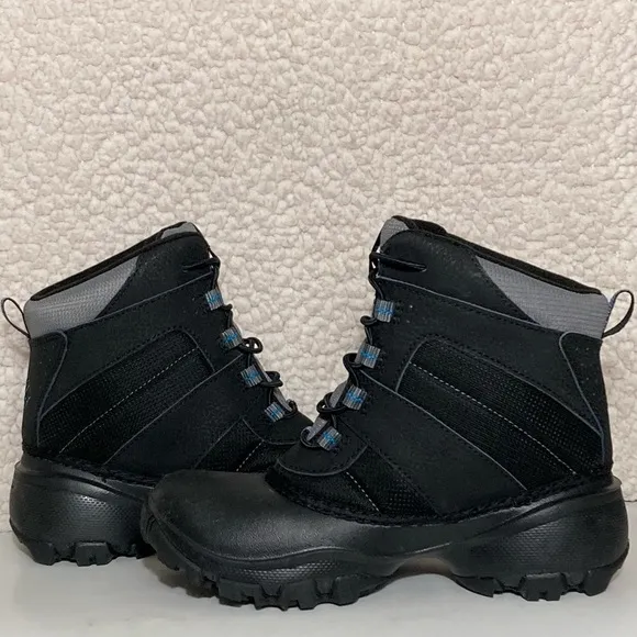 Columbia Kids Black Rope Tow 3 Waterproof 200g Insulated Warm Winter Boots SZ 3
