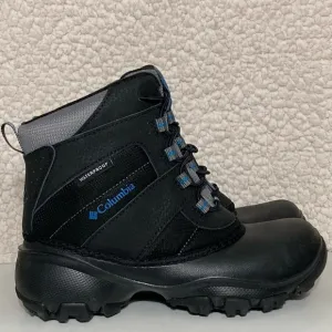 Columbia Kids Black Rope Tow 3 Waterproof 200g Insulated Warm Winter Boots SZ 3