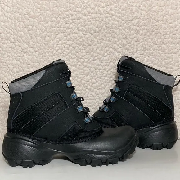 Columbia Kids Black Rope Tow 3 Waterproof 200g Insulated Warm Winter Boots SZ 3