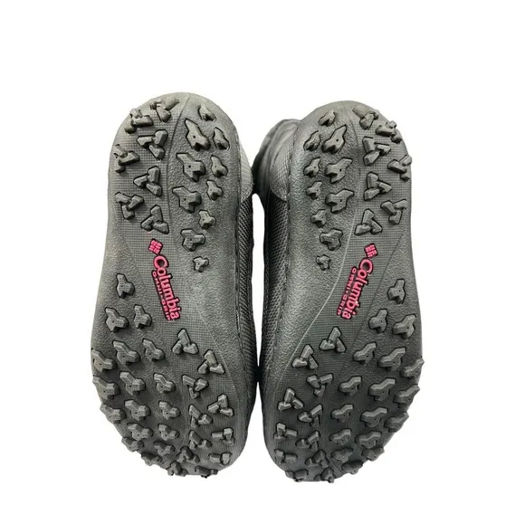 Columbia Minx Mid ||‎ Winter Boots Gray Waterproof Insulated Girls Sz 2 Pink