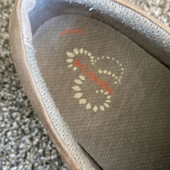 Columbia Pristine Women US 8.5 Laci Sneaker Tan Orange Sporty Shoe lace up Brown