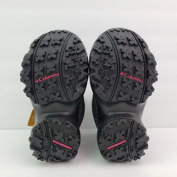 Columbia Rope Tow III Toddler Girls Size 8 Gray Pink Waterproof Snow Boots