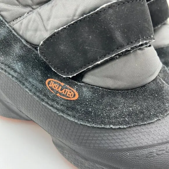 Columbia Techlite Boots Winter Snow Day Black Orange Leather Rubber size 6