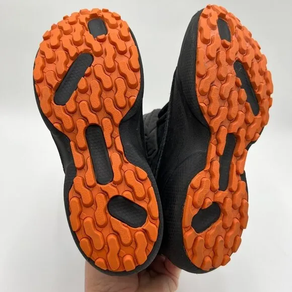Columbia Techlite Boots Winter Snow Day Black Orange Leather Rubber size 6