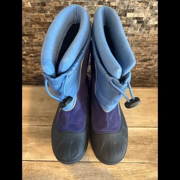 Columbia Bugabarn Too Jr Kids Blue Snow Boots sz 6 BY1120 699