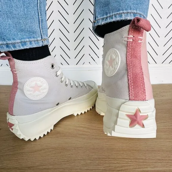 ⭐Converse 8 Women's Shoes Run Star Hike Platform Tri-Color Sneakers Pink A08785C