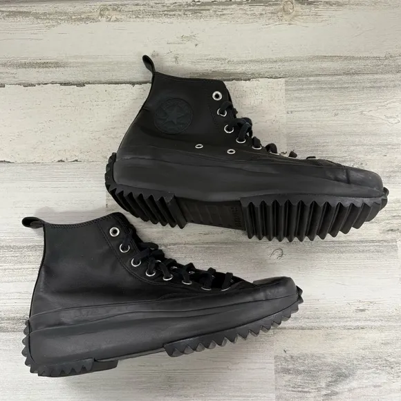 Converse All Star Men’s Size 10.5 Run Star High Top Triple Black Sneakers