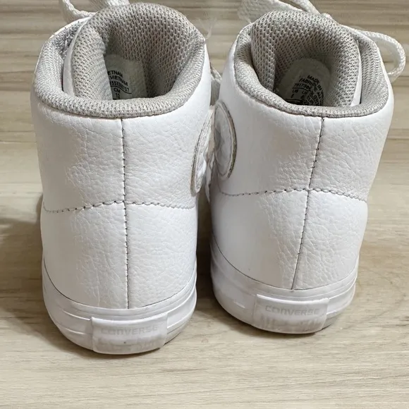 Converse All-Stars All White Leather High Top Sneakers size 6