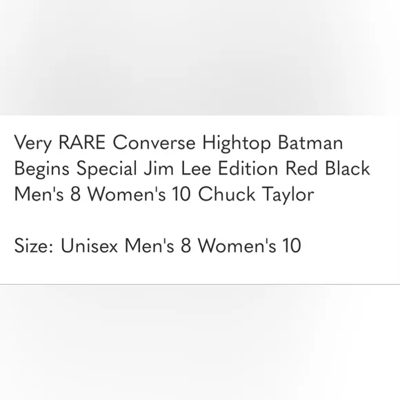CONVERSE &quot;RARE&quot; JIM LEE BATMAN HIGH TOP SNEAKERS