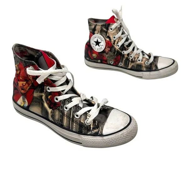 Converse Chuck Taylor All Star DC Comics The Flash Men's 6 Women's 8 High Top