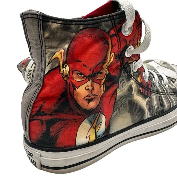 Converse Chuck Taylor All Star DC Comics The Flash Men's 6 Women's 8 High Top