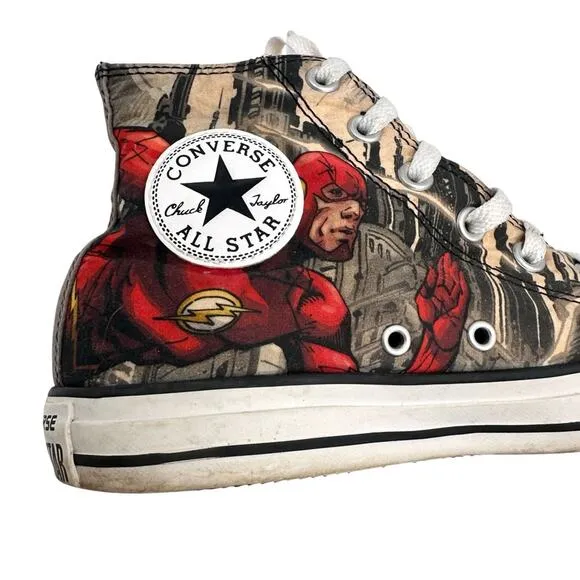 Converse Chuck Taylor All Star DC Comics The Flash Men's 6 Women's 8 High Top