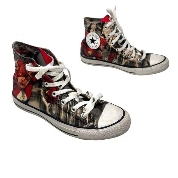Converse Chuck Taylor All Star DC Comics The Flash Men's 6 Women's 8 High Top