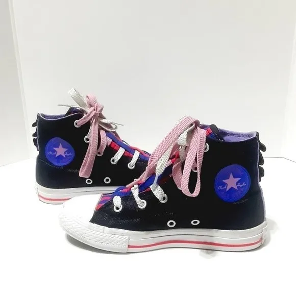 Converse Chuck Taylor All Star Hi Top Double Lace Up  Sneakers Junior Size 1