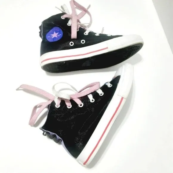 Converse Chuck Taylor All Star Hi Top Double Lace Up  Sneakers Junior Size 1