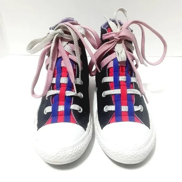 Converse Chuck Taylor All Star Hi Top Double Lace Up  Sneakers Junior Size 1